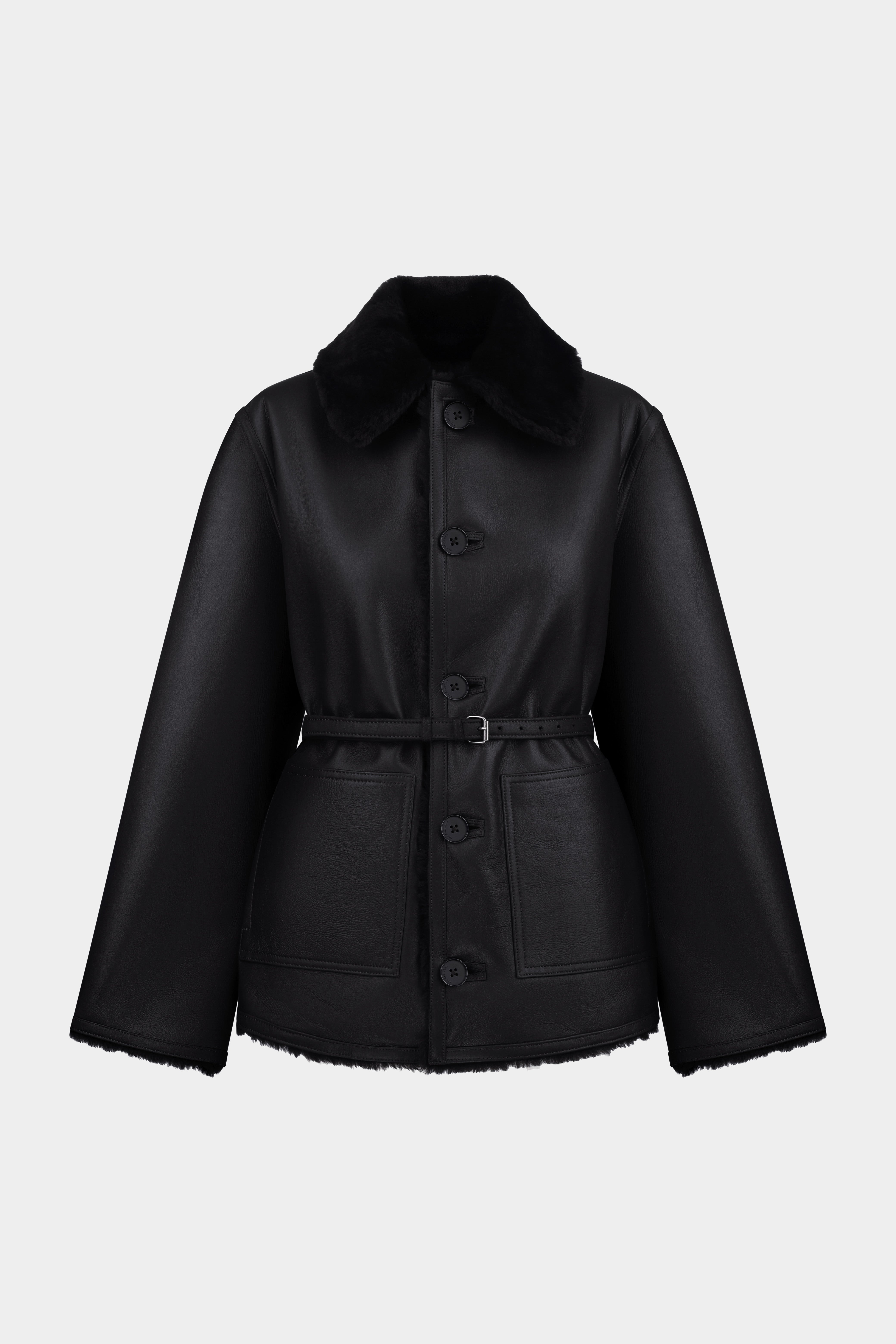 ДУБЛЯНКА З ОВЧИНИ THOM У ТЕМНО-КОРИЧНЕВОМУ