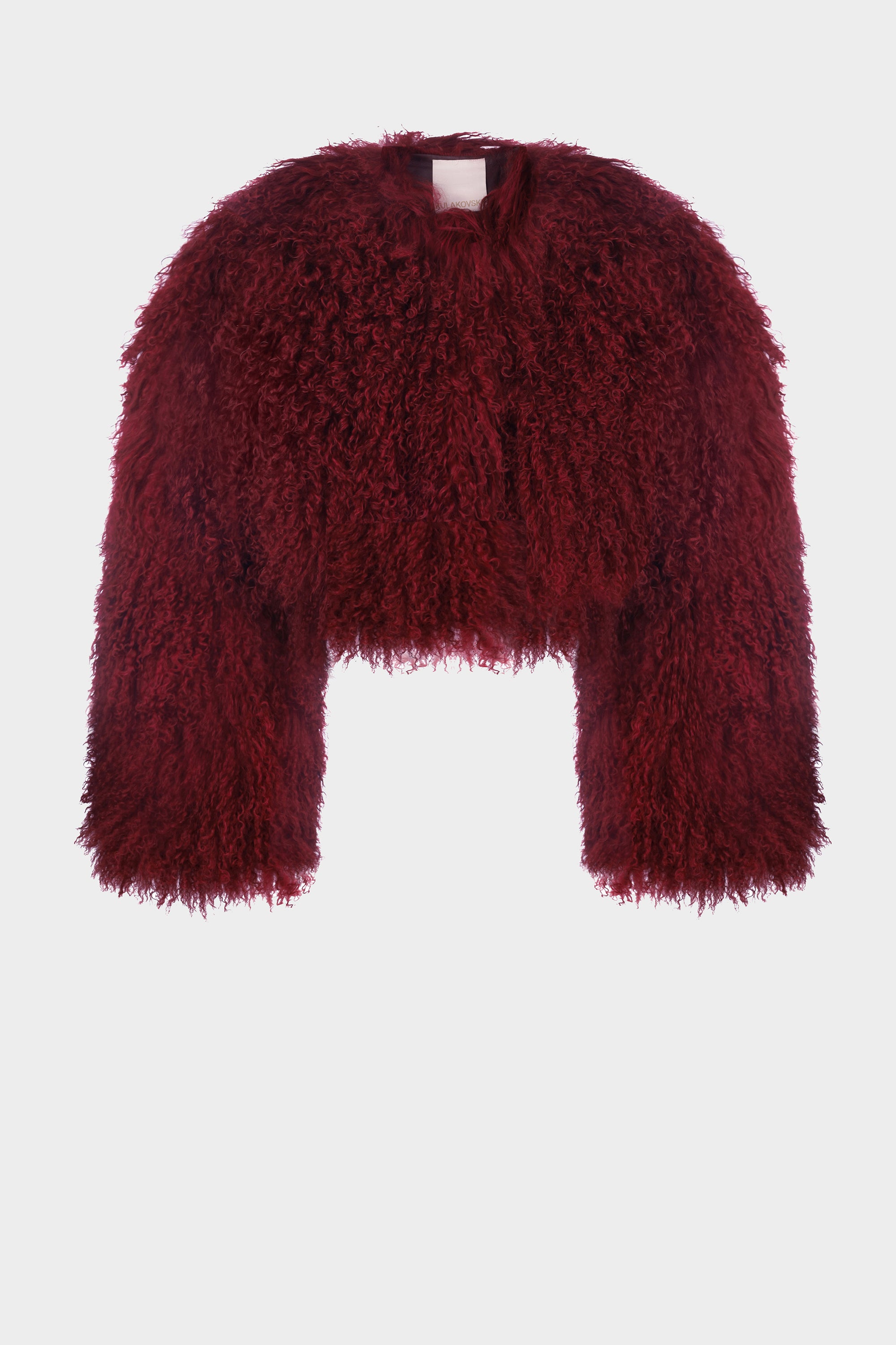 HANNAH SHEARLING CAPE COAT IN BORDO (2217/7)