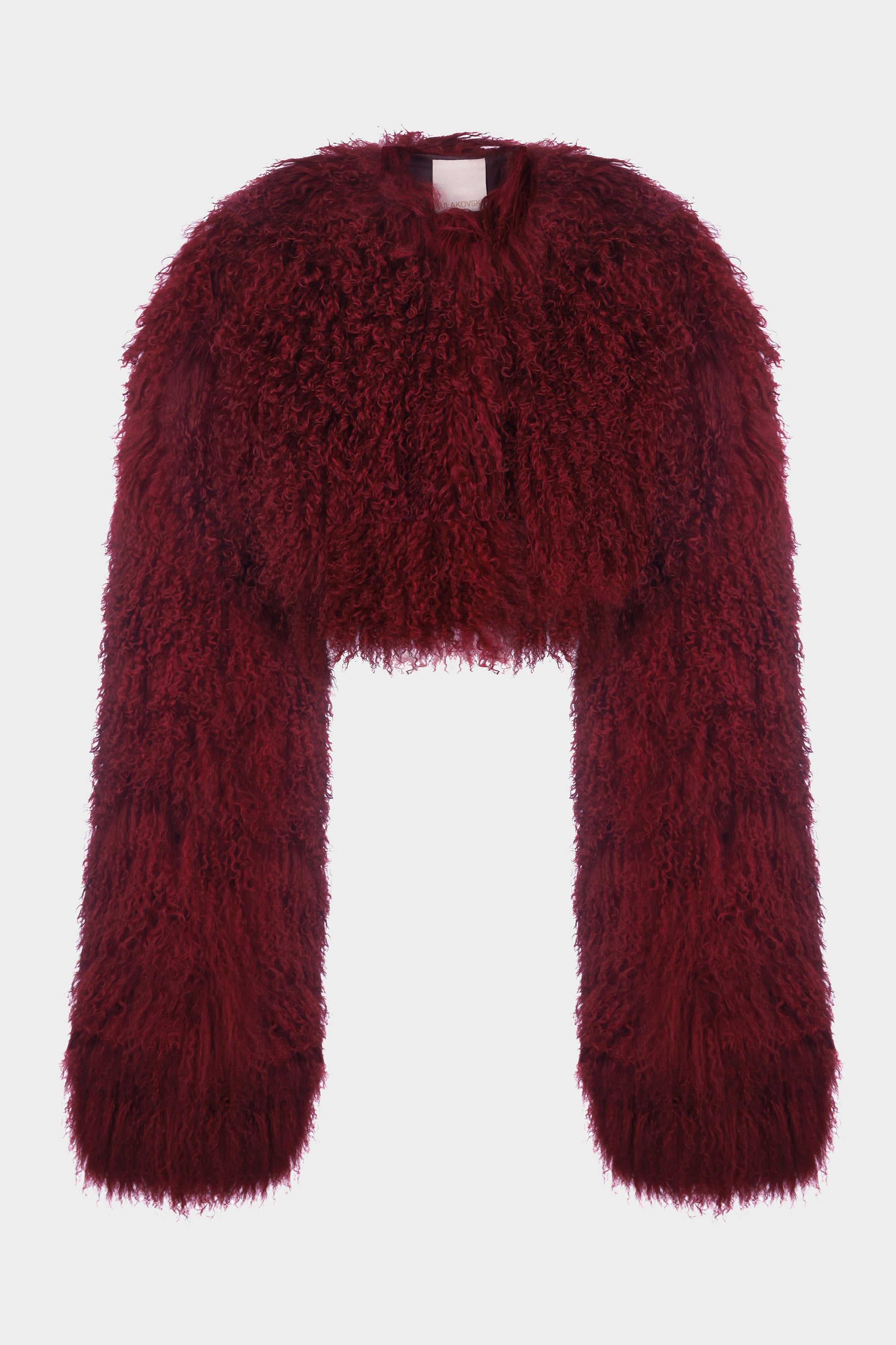 HANNAH SHEARLING CAPE COAT IN BORDO (2217/7)