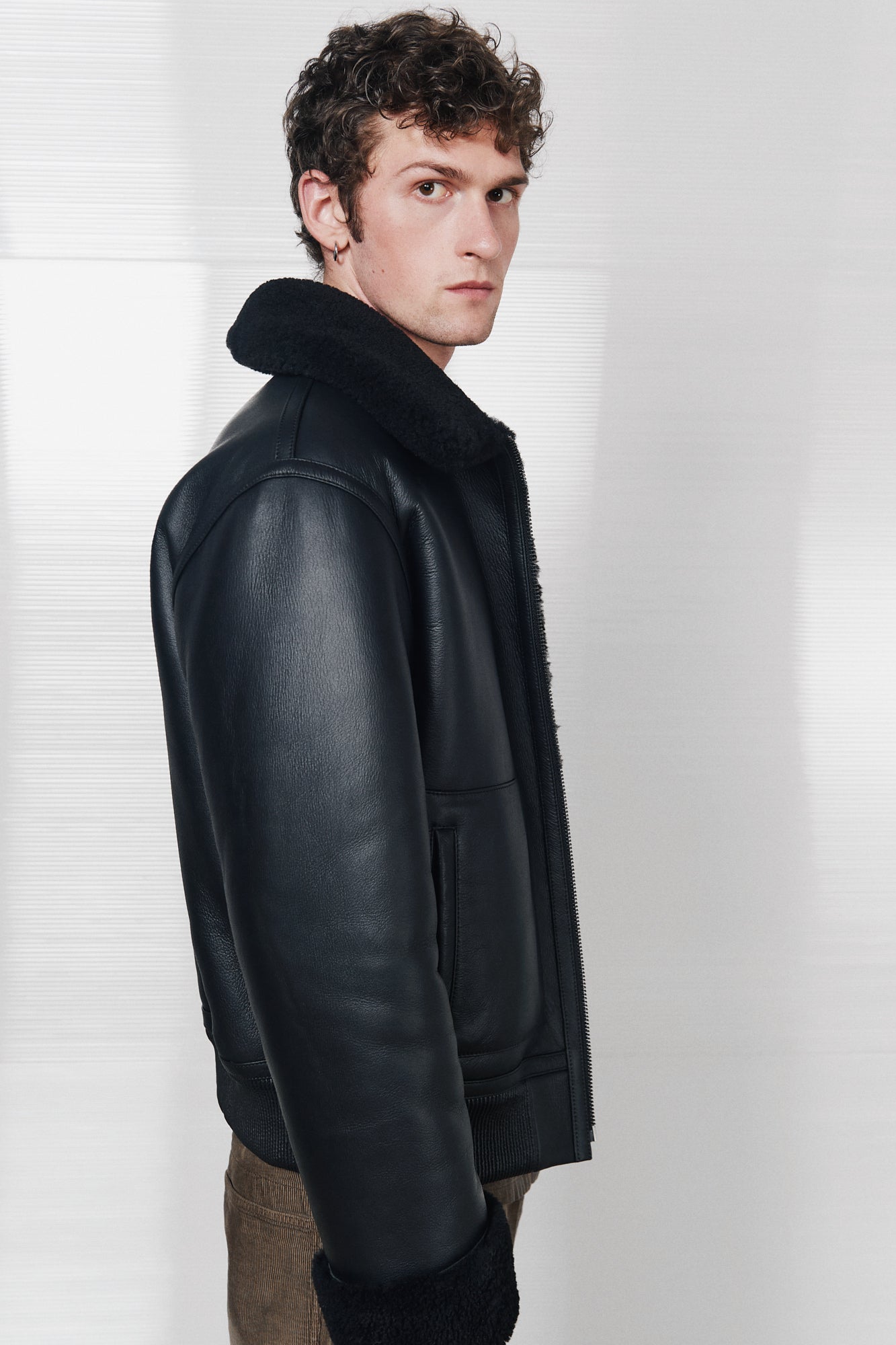 Reversible shearling bomber jacket (1506/2)