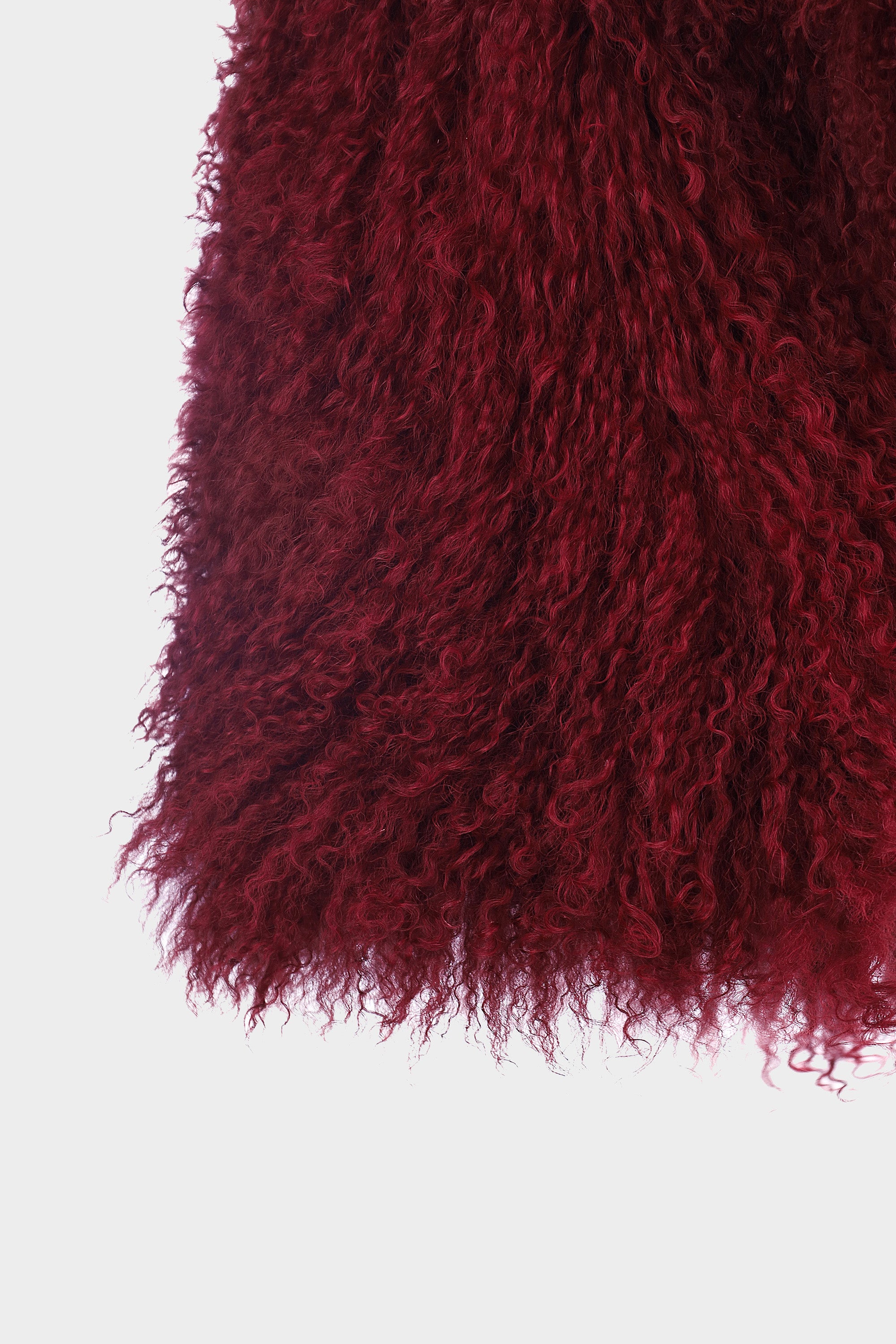 HANNAH SHEARLING CAPE COAT IN BORDO (2217/7)