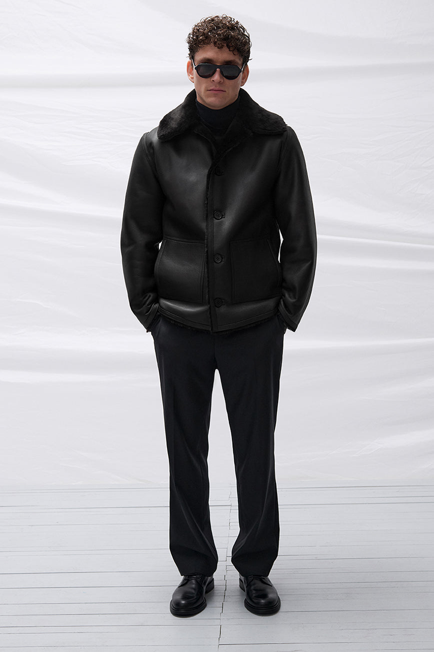 ДУБЛЯНКА З ОВЧИНИ THOM У ТЕМНО-КОРИЧНЕВОМУ