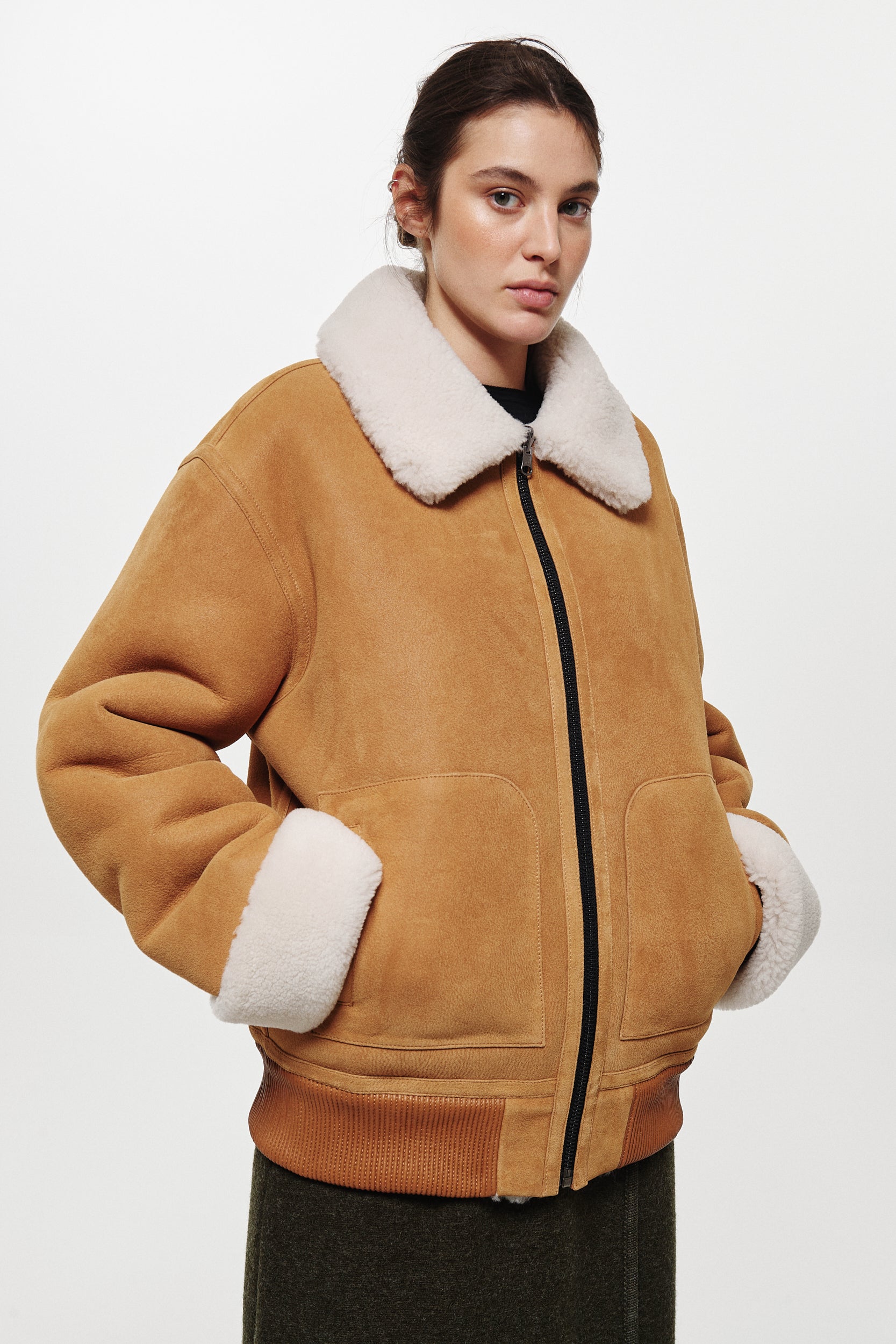 Reversible shearling bomber jacket (1506/1)