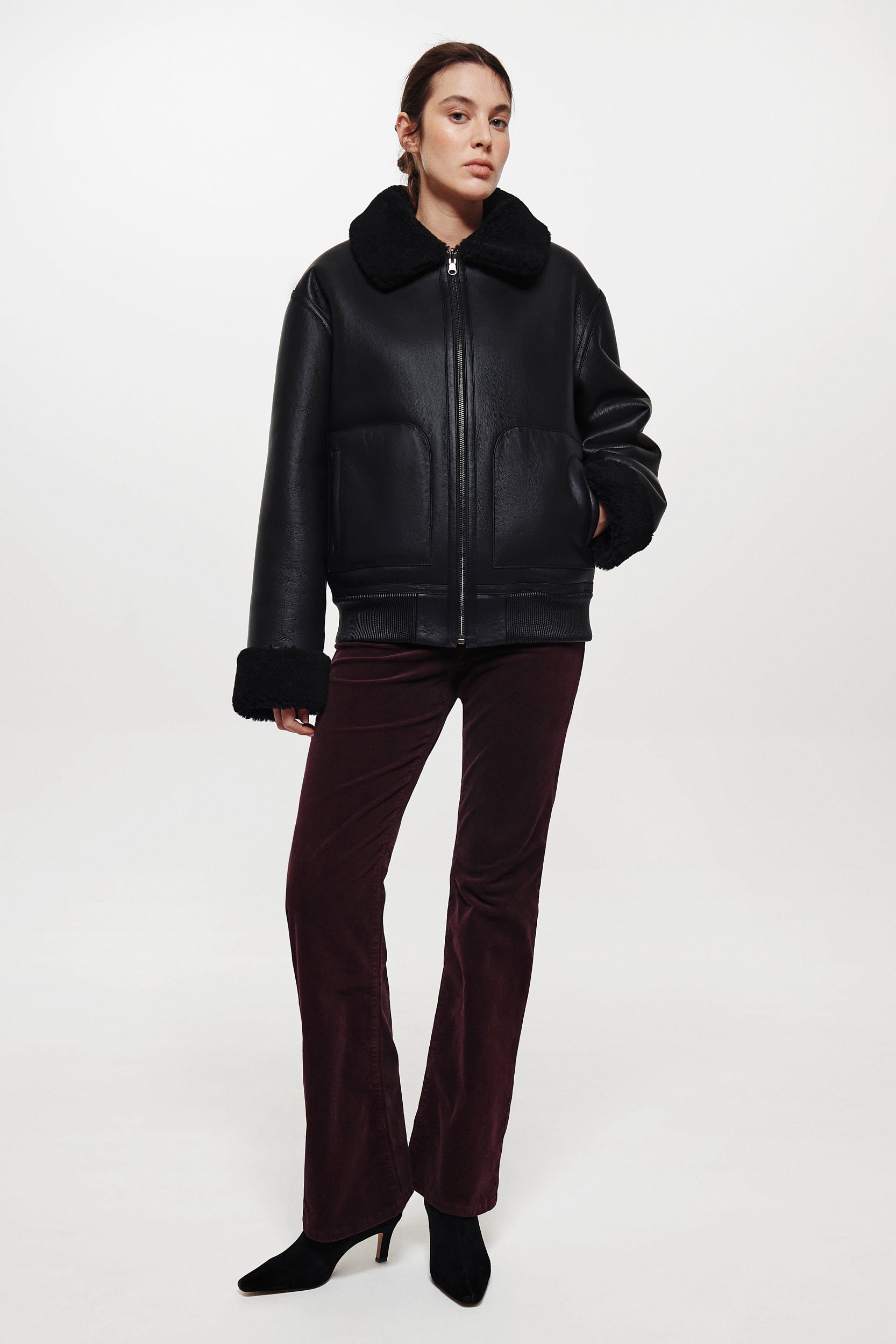 Reversible shearling bomber jacket (1506/2)