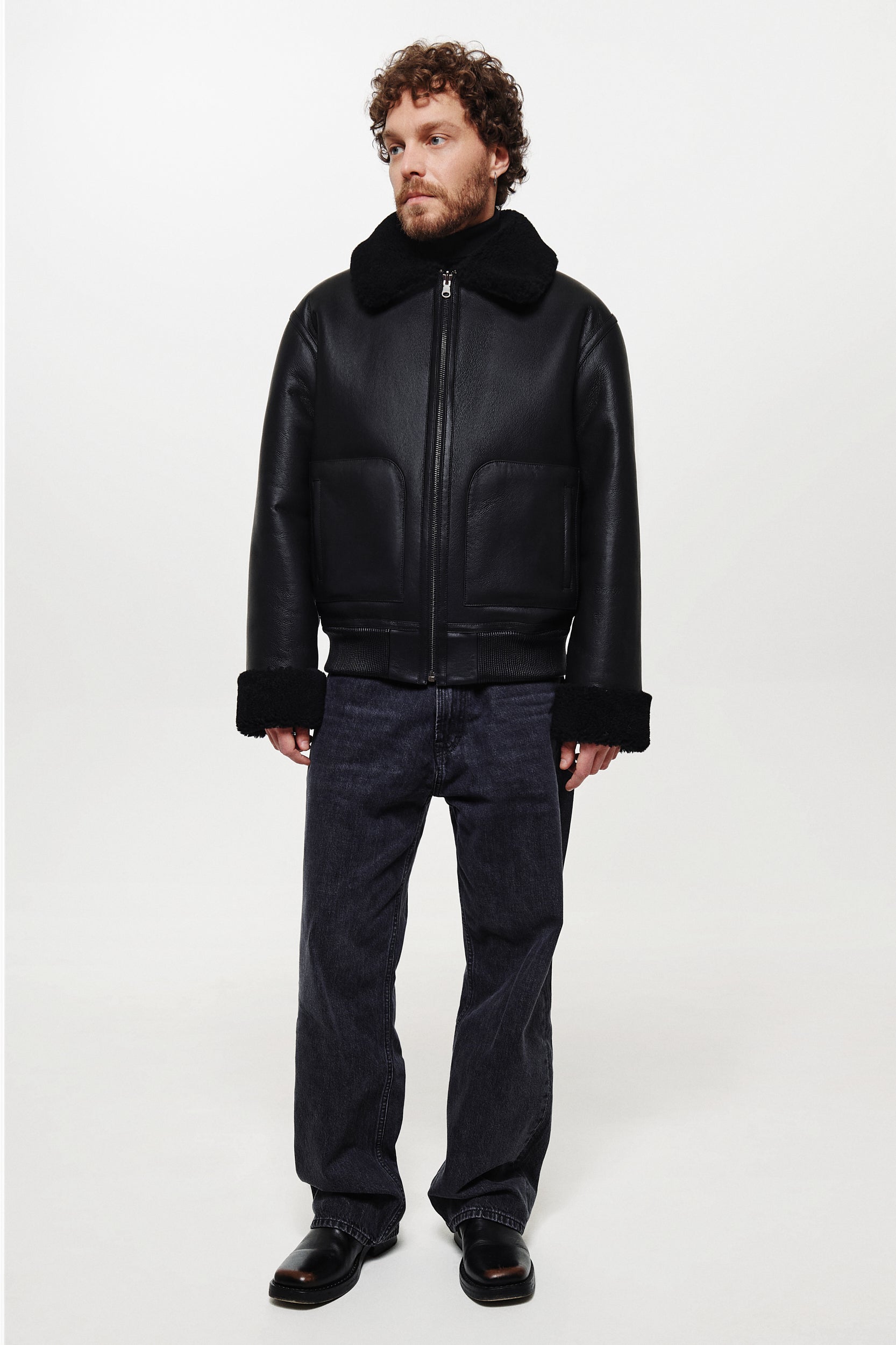 Reversible shearling bomber jacket (1506/2)
